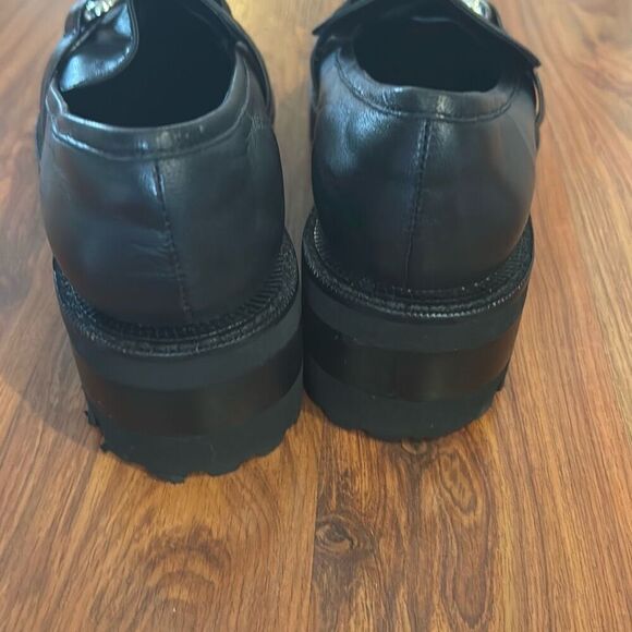 Aerosols black chunky Lila loafers with silver hardware size 7 - Picture 3 of 6